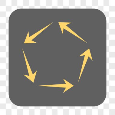 Dolaşım yuvarlak kare düğme