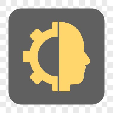 Cyborg dişli yuvarlak kare düğme