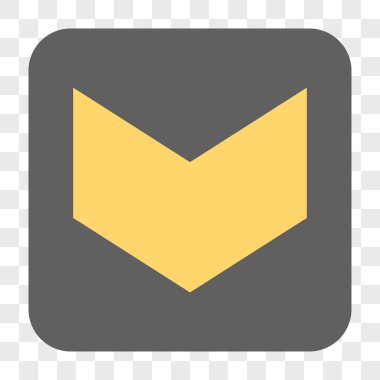 Yuvarlatılmış Kare düğme aşağı yön