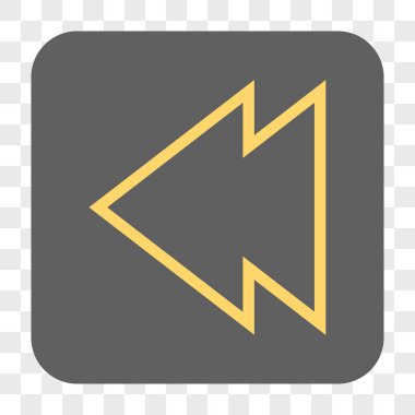 Yön sol yuvarlak kare düğme