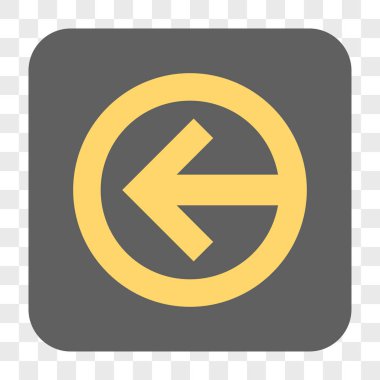 Yön sol yuvarlak kare düğme