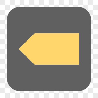 Yön sol yuvarlak kare düğme