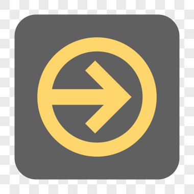 Yön sağ yuvarlak kare düğme