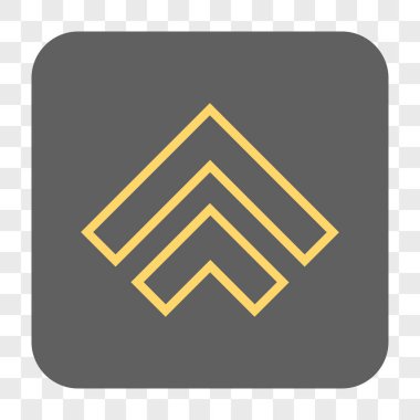 Yön yukarı yuvarlak kare düğme