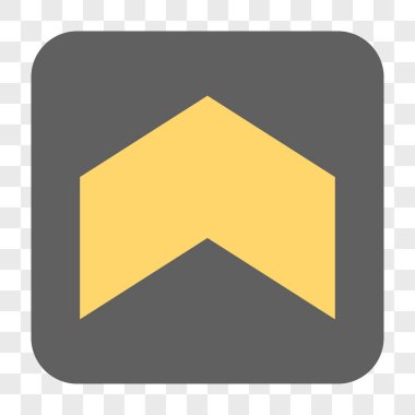 Yön yukarı yuvarlak kare düğme