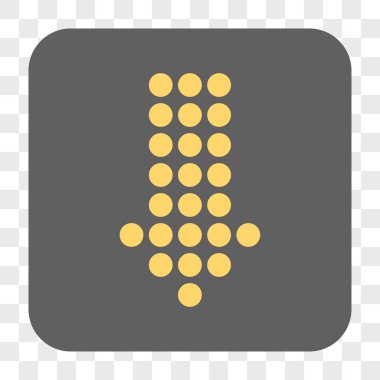 Yuvarlatılmış Kare düğme aşağı noktalı ok