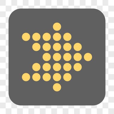 Noktalı ok sağ yuvarlak kare düğme