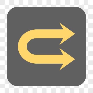 Çift sağ ok yuvarlak kare düğme