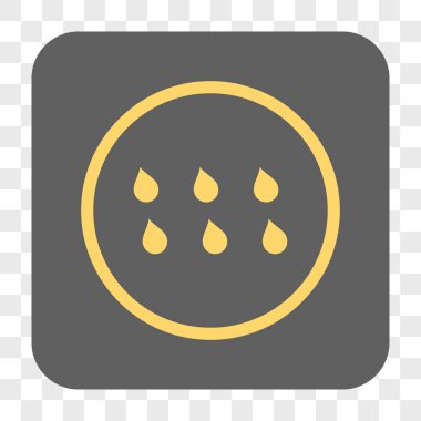 Damla kare düğme yuvarlak