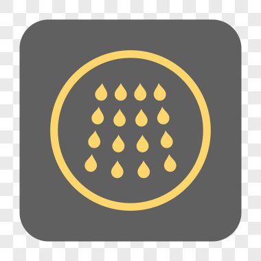 Damla kare düğme yuvarlak