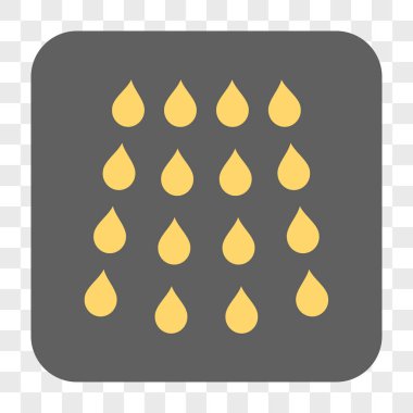 Damla kare düğme yuvarlak