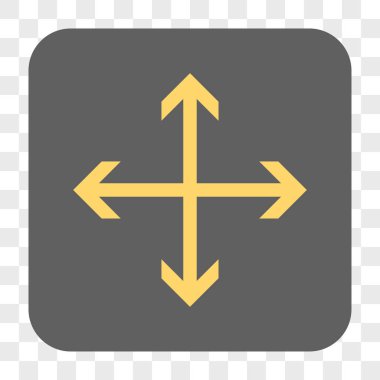 Genişletin okları yuvarlak kare düğme