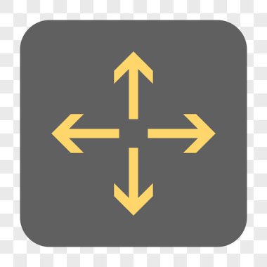 Genişletin okları yuvarlak kare düğme