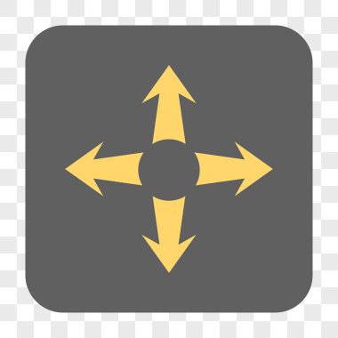 Genişletin okları yuvarlak kare düğme