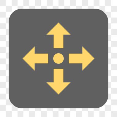 Genişletin okları yuvarlak kare düğme