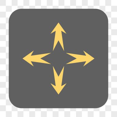 Genişletin okları yuvarlak kare düğme