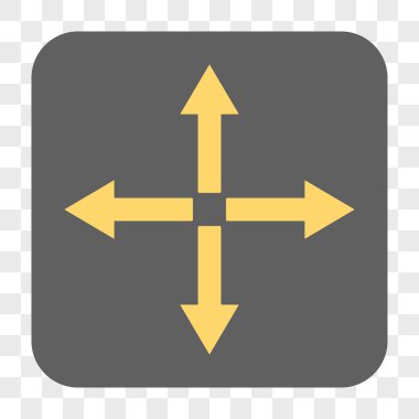 Genişletin okları yuvarlak kare düğme