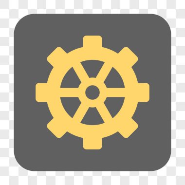 Dişli yuvarlak kare düğme