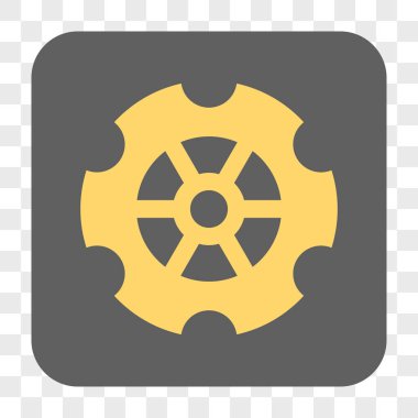 Dişli yuvarlak kare düğme