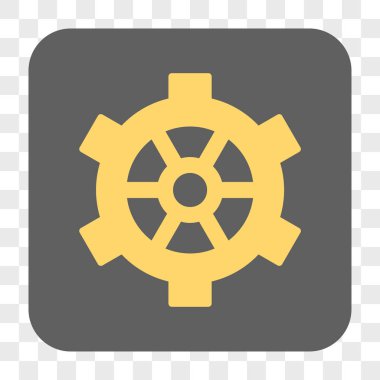 Dişli yuvarlak kare düğme