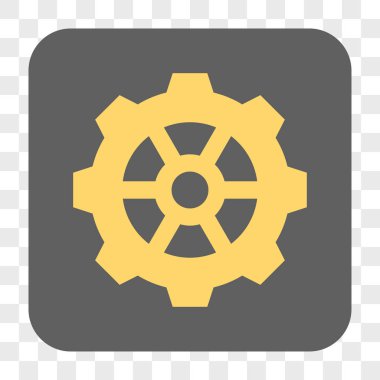 Dişli yuvarlak kare düğme