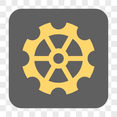 Dişli yuvarlak kare düğme