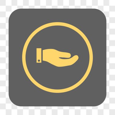 El yuvarlak kare düğme