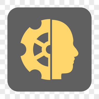 Akıl yuvarlak kare düğme