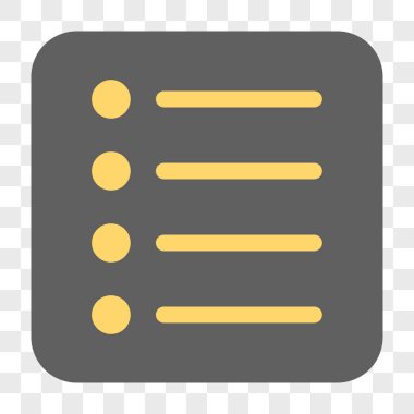 Öğeleri yuvarlak kare düğme