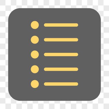 Öğeleri yuvarlak kare düğme