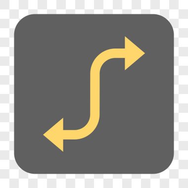 Ters viraj ok yuvarlak kare düğme