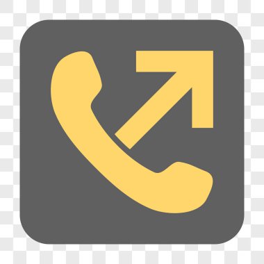 Çağrı giden yuvarlak kare düğme