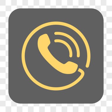 Telefon görüşmesi yuvarlak kare düğme