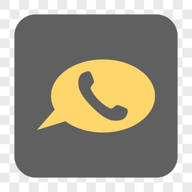 Telefon mesajı yuvarlak kare düğme