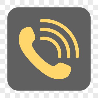 Telefon görüşmesi yuvarlak kare düğme