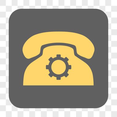 Telefon ayarları yuvarlak kare düğme