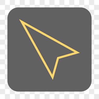 İşaretçi sol kadar kare düğme yuvarlak