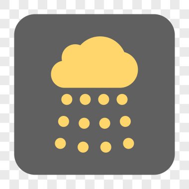 Yağmur bulutu yuvarlak kare düğme
