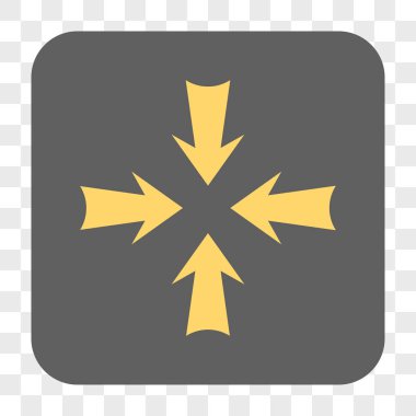 Oklar yuvarlak kare düğme azaltmak