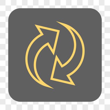 Yenile okları yuvarlak kare düğmesi