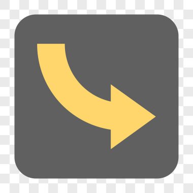 Döndür sağ yuvarlak kare düğme