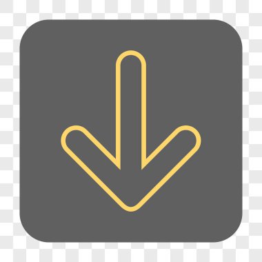 Yuvarlatılmış Kare düğme aşağı yönlü ok