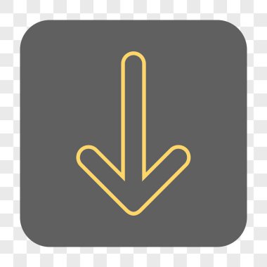 Yuvarlatılmış Kare düğme aşağı yönlü ok