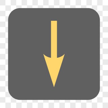 Yuvarlatılmış Kare düğme aşağı ok keskin