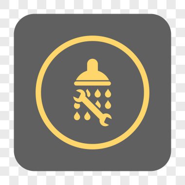 Duş sıhhi tesisat yuvarlak kare düğme