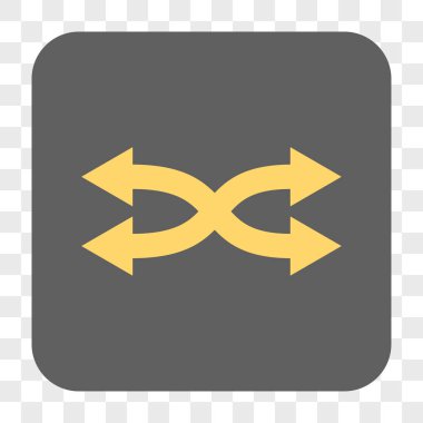 Shuffle okları yatay yuvarlak kare düğme