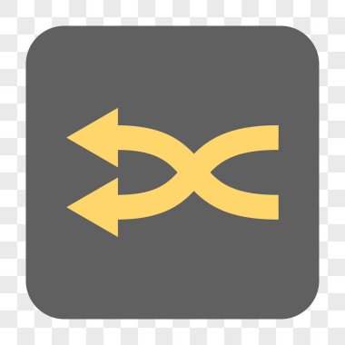 Shuffle oklar sola yuvarlak kare düğme