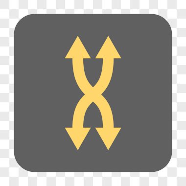 Shuffle okları dikey yuvarlak kare düğme