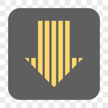 Yuvarlatılmış Kare düğme aşağı çizgili ok