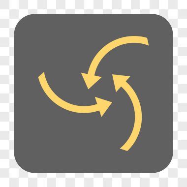 Girdap okları yuvarlak kare düğme